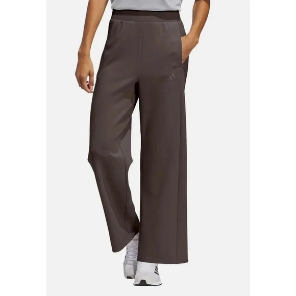 adidas Pants - Adidas Women's Wide Leg Pants XS Brown High Rise Athleisure KF0794 NWT